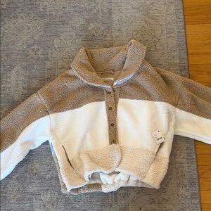 We The Free Sherpa - Tan and Cream with design on back